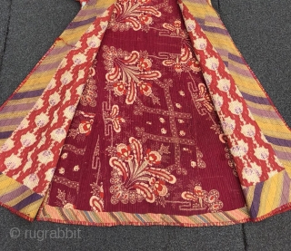 Beautiful Antique Uzbek Ikat Chapan (robe). Excellent natural colours and design. Offered reasonable price.                   