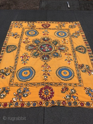 Beautiful Antique Central Asian Suzani. Excellent stitches and natural colours. Good condition. The size is: 180cm X 210cm. Fair price.             