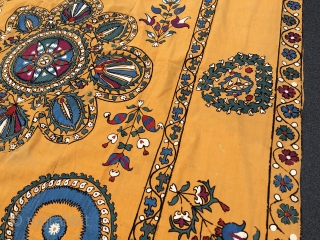 Beautiful Antique Central Asian Suzani. Excellent stitches and natural colours. Good condition. The size is: 180cm X 210cm. Fair price.             