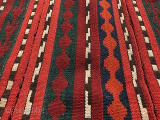 Beautiful Antique Central Asian Uzbek Kilim. excellent colours. Good condition. The size is: 58cm X 120cm.                 