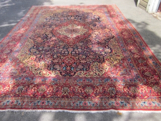 MERINO WOOL KASHAN IN SUBERB CONDITION  8 FT 4 INCHES X 12 FT 6 INCHES                 