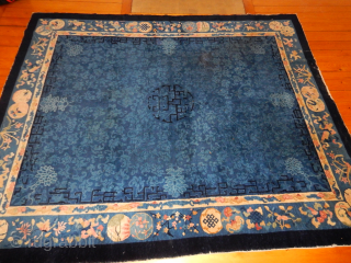 SELLING A LOVELY ART DECO CHINESE CARPET IN GREAT CONDITION AND PILE WITH A BIT OF
WEARIN ONE CORNER -SEE PHOTO#2
$1500