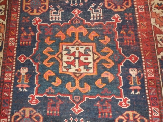 excellent pile - original as found condition

3 ft 10 inches x 10 feet 

kazak with 8 weavers shaking their  combs

$950 or BO          