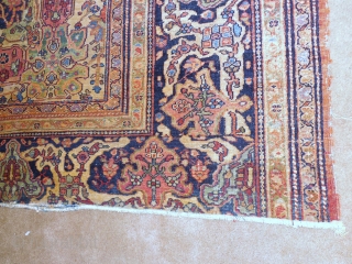 FEREHAN-FARAHAN-FEREGHAN CARPET.NEEDING SOME WORK , BUT SOLID

8ft 4in X 11ft 4in  FT .

ENDS REDUCED BY ABOUT 2 INCHES AND 2 SMALL HOLES.

NICE EVEN  PILE. GOOD  FOUNDATION. 

FINE CLASSIC DESIGN.

$1650$  ...