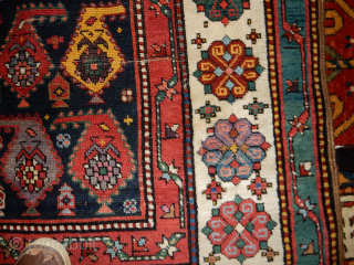 THREE FINE OLD WEAVINGS WITH FULL PILE .
A TEKKE MAFRASH PANEL THAT SHINES ,
A KAZAK RUNNER WITH A TALISH BORDER THAT HAS  AUBERGINE
AND A FULL PILE ISPHAHAN ISFAHAN DOZAR WITH MULTICOLORED  ...