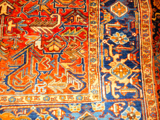 HERIZ CARPET WITH A GREAT USEABLE SIZE OF 70 INCHES X 100 INCHES AND HAVING 
FULL PILE AND IN THE BEST CONDITION .PRICED LOW FOR A MINT CONDITION ANTIQUE CARPET 
BOYLSTONASSOCIATES@GMAIL.COM  