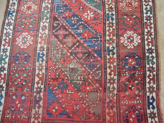 LARGE 4 X 9 FT. KAZAK/GENGE WITH DECENT PILE FOR USE ON THE FLOOR AT A MODEST COST -  HAS 2 SMALL WELL DONE PATCHES 

SOLD      