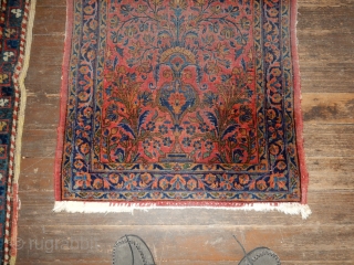 KASHAN RUG NEEDING A WASH 27 X 62 INCHES 
DECENT CONDITION AND PILE WITH COMPLETE ENDS AND SIDES
$220 INCLUDING USA SHIPPING            