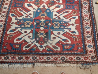 EAGLE KAZAK IN VERY GOOD AS FOUND CONDITION AND GOOD SIZE- 62 X 80 INCHES. 

GOOD PILE - NO WORN AREAS. 

LAST PHOTO IS THE BACK.

PRICE- $1900 . OR B.O.

   