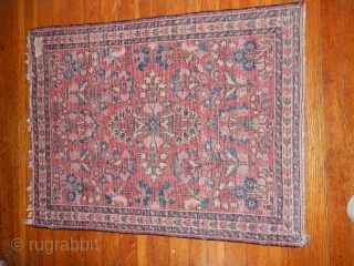 SMALL SAROUK MAT   20 X 30 INCHES  FULL PILE NO CONDITION DEFECTS -$70 INCL USA SHIPPING              