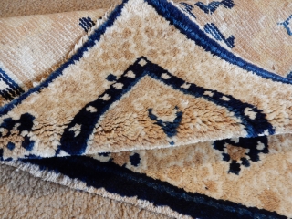 SELLING 3 ANTIQUE WEAVINGS ALL WITH EXCELLENT PLUS PILE - 1. YOUMUD YOMUT OK BASH-TENT POLE COVER - WITH FULL PILE AND GREAT DYES  2. OLD CHINESE 2 X 2 FT  ...