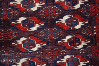 Turkmen Chuval with cotton wefts and good natural colours.                        