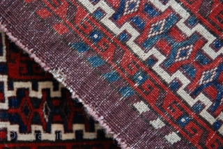 Turkmen Chuval with cotton wefts and good natural colours.                        