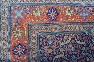 A good carpet is a sign of a cat loving it!
Tabriz - circa 1900 - 4m x 3m (13' 2" x 10' 0") and in very good overall condition with only very  ...