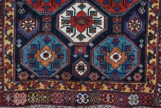 Fabulous vegetal colour palette - visually stunning - a great example of Varamin work from the 19th century in very good condition and with original complete kilim skirts. 2.74m x 1.30m (9'  ...