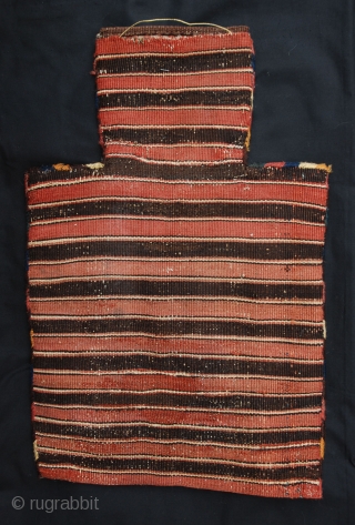 A fabulous 19th Century Shahsevan Salt-Bag from the Moghan Region of Azerbaijan in excellent condition - very rare and collectable.
61cm x 40cm (2' 0" x 1' 4").      