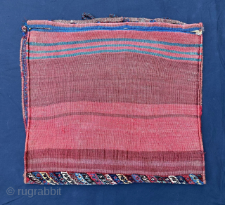 Afshar half-saddlebag 63 x 67cm (2' 1" x 2' 2")complete with plain-weave back in excellent condition and part of my Summer sale as advertised on www.brianmacdonaldantiquerugs.co.uk