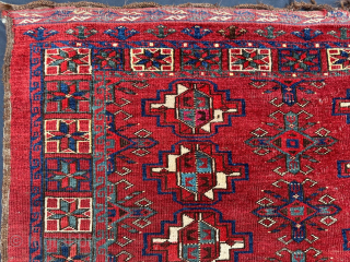 Ersary Turkmen chuval 0.95 x 1.45m (3' 1" x 4' 9") in excellent overall condition and circa third quarter 19th century. Posted on my website in Summer Sale www.brianmacdonaldantiquerugs.co.uk    