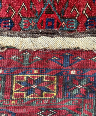 Ersary Turkmen chuval 0.95 x 1.45m (3' 1" x 4' 9") in excellent overall condition and circa third quarter 19th century. Posted on my website in Summer Sale www.brianmacdonaldantiquerugs.co.uk    