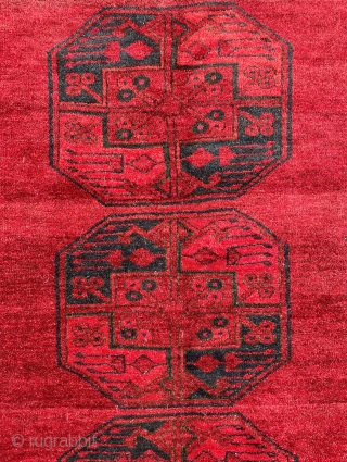 SUMMER SALE time and first offer from my website is a lovely red Daulautabad Afghan rug 2.13m x 1.23m (7' x 4') in excellent condition and dating to the early 20th century.
Price  ...