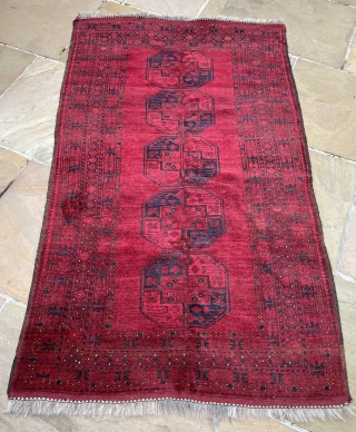 SUMMER SALE time and first offer from my website is a lovely red Daulautabad Afghan rug 2.13m x 1.23m (7' x 4') in excellent condition and dating to the early 20th century.
Price  ...