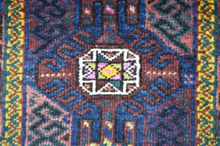 Interesting Timuri prayer-rug with highlights of silk and yellow cotton in the central stars. The yellow border is wool and there is a very nice use of natural green in the field  ...