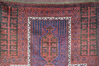 Gorgeous little 19th century Timuri prayer rug - early archaic design - complete skirts and in very good condition - 1.27 x 0.87m (4' 2" x 2' 10").     