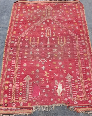 Halvacı kilim ower 100 years
 old size is 0.88x1.10                        