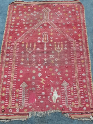 Halvacı kilim ower 100 years
 old size is 0.88x1.10                        