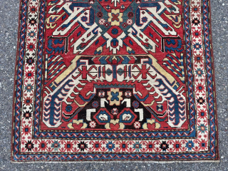 Eagle Chelaberd Kazak Rug 1870 from southwest Armenia in good condition 120 x 210