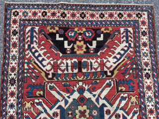 Eagle Chelaberd Kazak Rug 1870 from southwest Armenia in good condition 120 x 210