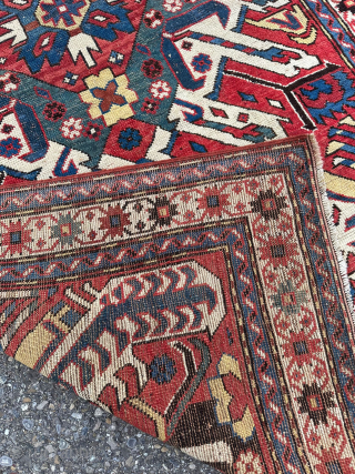 Eagle Chelaberd Kazak Rug 1870 from southwest Armenia in good condition 120 x 210