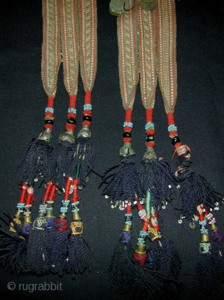 Collection of 7 Old Uzbek Silk Tassles.                          