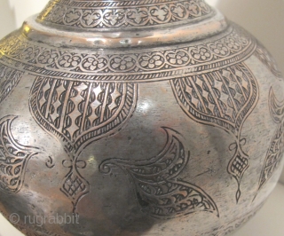 Bukhara Ewer. Late 19th C. Tinned copper. Height 34 cms. Weight c. 2 kgs. Very good condition.                