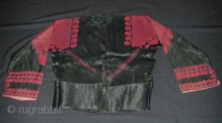 North Syrian Woman's Jacket. Early 20th c. Cross stitch embroidery on satin silk material. Excellent condition and wearable (UK size 10).            