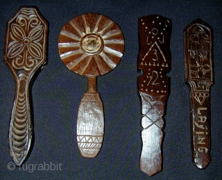 Collection of 22 Carved Wooden Single Candle Holders. Island of Lombok, Indonesia. First quarter 20th c. Sizes vary between 17 and 8 cms.          