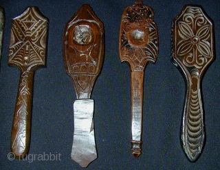 Collection of 22 Carved Wooden Single Candle Holders. Island of Lombok, Indonesia. First quarter 20th c. Sizes vary between 17 and 8 cms.          