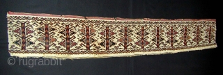 Tekke Ak Chuval Fragment. Late 19th c. 119 x 18 cms.                      