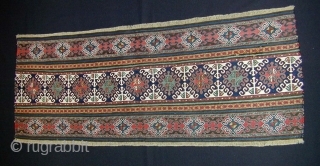 Shahsavan Mafrash Panel. Extremely fine weave - silk, wool, and cotton. Last quarter 19th c. 101 x 39 cms.              