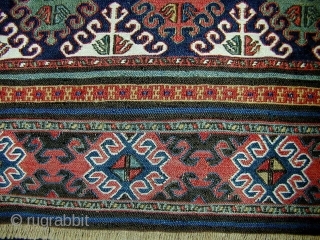Shahsavan Mafrash Panel. Extremely fine weave - silk, wool, and cotton. Last quarter 19th c. 101 x 39 cms.              