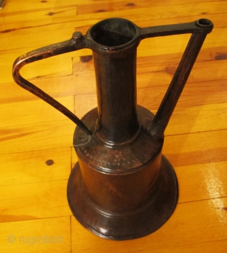 Anatolian (Mardin) Water Pitcher. Copper. Circa 1900. H = 39 cms  Base 23 cms. Superb condition & patina. From a collection.           