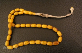 Old Amber Worry Beads (TASBEH/MASBAH).                            