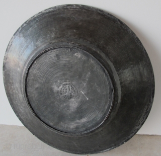 Tinned Copper Armenian Inscribed Plate. Late 18th c. D = 36 cms                     