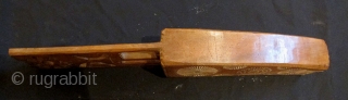 Large Wooden Carved Grain Scoop. Albania. Early 20th c. 68 x 13 x 8 cms.                  