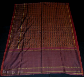 Cambodian Silk Ikat(Sampot Hol). Circa 1900. 230 x 86 cms. Great condition.                     