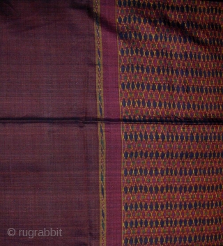 Cambodian Silk Ikat(Sampot Hol). Circa 1900. 230 x 86 cms. Great condition.                     
