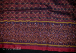 Cambodian Silk Ikat(Sampot Hol). Circa 1900. 230 x 86 cms. Great condition.                     