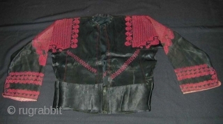 North Syrian Woman's Jacket. Early 20th c. Cross stitch embroidery on satin silk material. Excellent condition and wearable (uk size 10).            