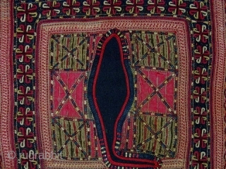 Tekke Turkmen Silk Embroidered Child's Bib. Late 19th c.                        
