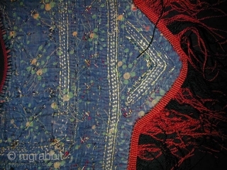 Tekke Turkmen Silk Embroidered Child's Bib. Late 19th c.                        